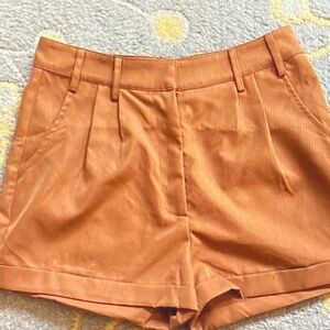 Blue Rain High Waist Tan Shorts